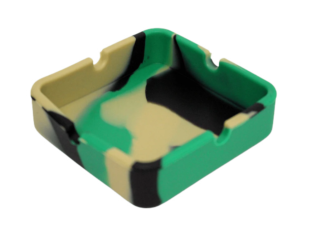 3.2″ Square Silicone Ashtray Assorted Color