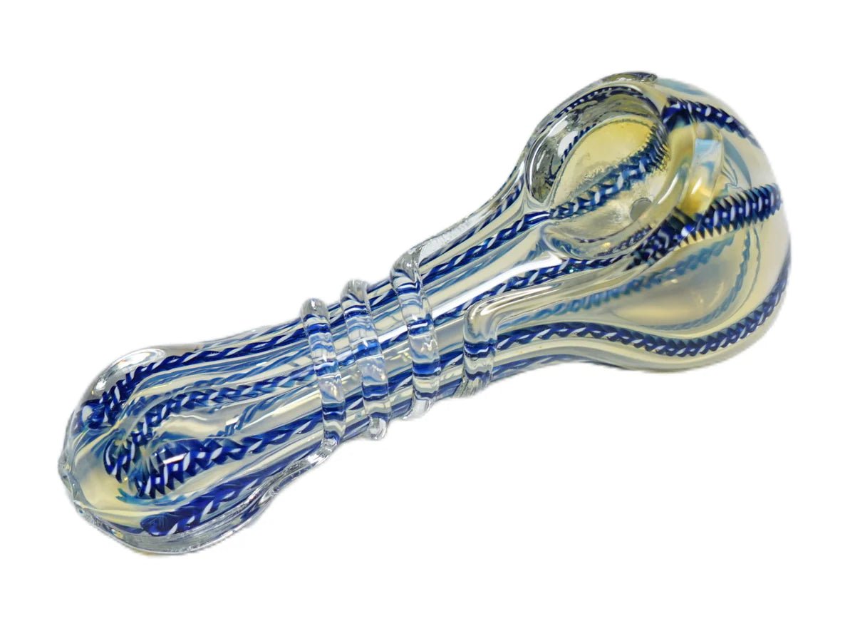 4″ Inline Heavy Hand Pipe – Blue