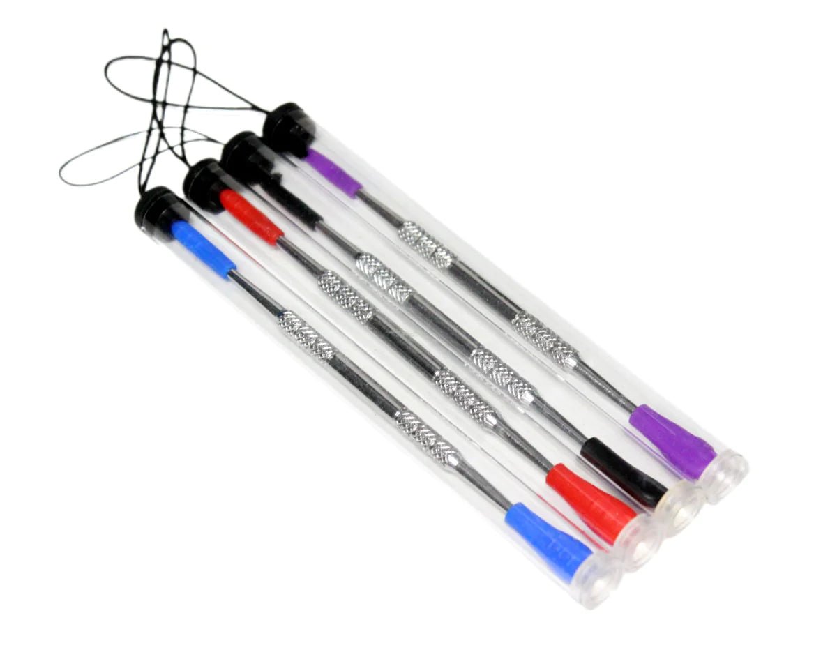 4.5″ Stainless Steel Dab Tool w/ Silicone Cover – Assorted Colour