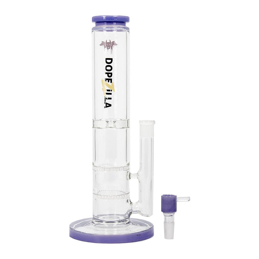 12″ Dopezilla Cerberus Water Pipe – Milky Purple